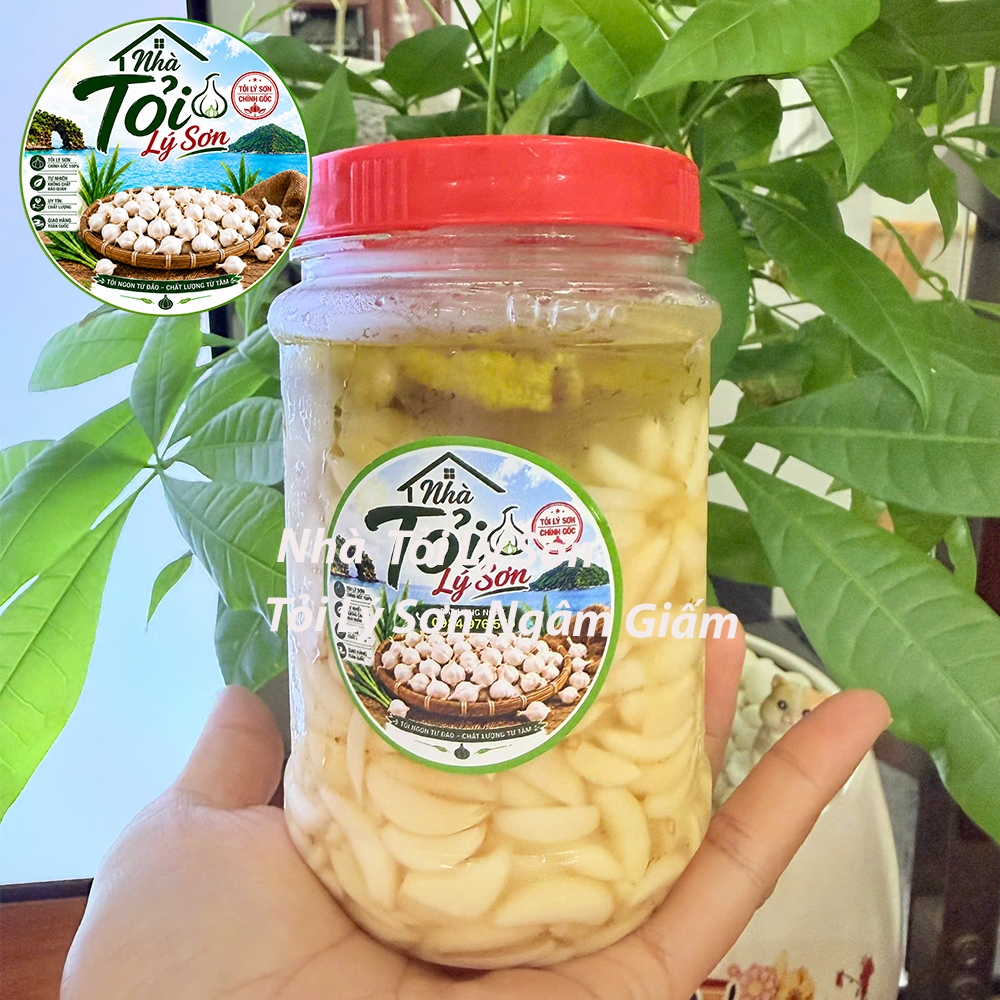 Tỏi Ngâm Giấm Lý Sơn Chính Gốc Nhà Tỏi Lý Sơn Hũ 500g