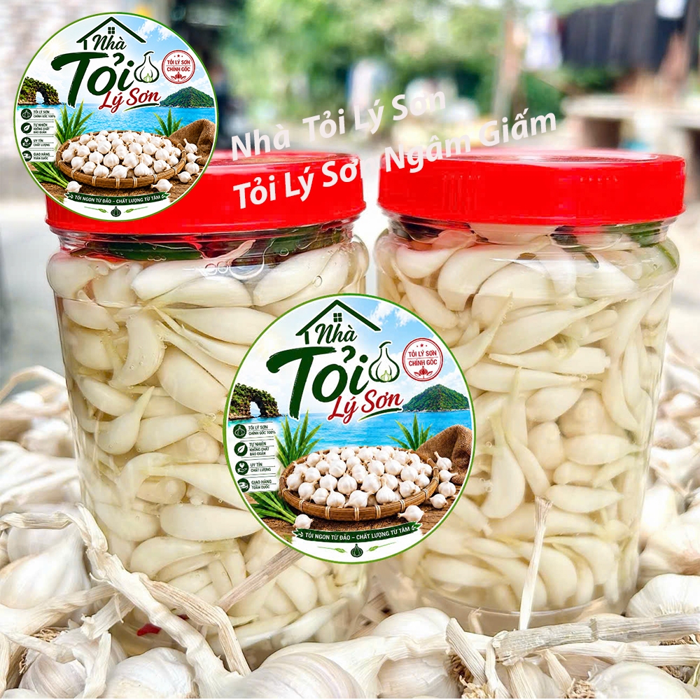 Tỏi Ngâm Giấm Lý Sơn Chính Gốc Nhà Tỏi Lý Sơn Hũ 500g