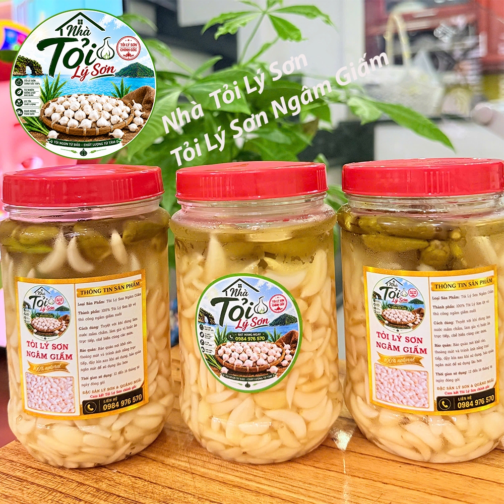 Tỏi Ngâm Giấm Lý Sơn Chính Gốc Nhà Tỏi Lý Sơn Hũ 500g