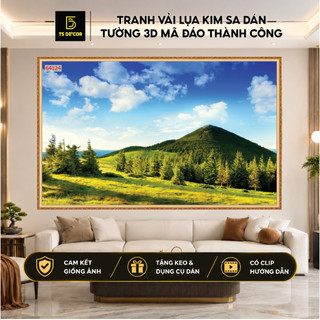 Tranh 3d núi đồi, rừng cây trong lành hùng vỹ, những dãy nút cao ngút ngàn