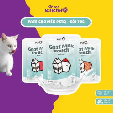 [GÓI LẺ] Pate Mèo PetQ Gói 70g - Pate Sữa Dê Cho Mèo, Bổ Sung Đầy Đủ Dinh Dưỡng & Nước Cho Mèo