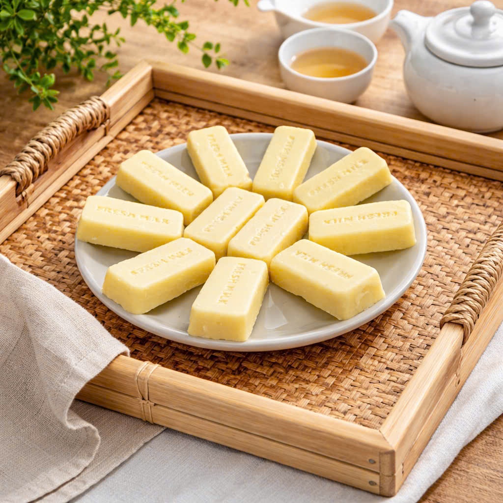Bánh sữa Cu Tũn Ba Vì ít ngọt, phiên bản mới của Bánh sữa non. Đặc sản Ba Vì