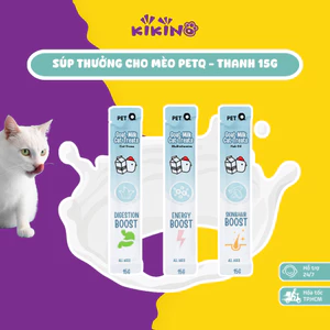 Súp Thưởng Mèo PetQ Thanh 15g - Thơm Ngon Đậm Đặc, Bổ Sung Taurine Và Vitamin
