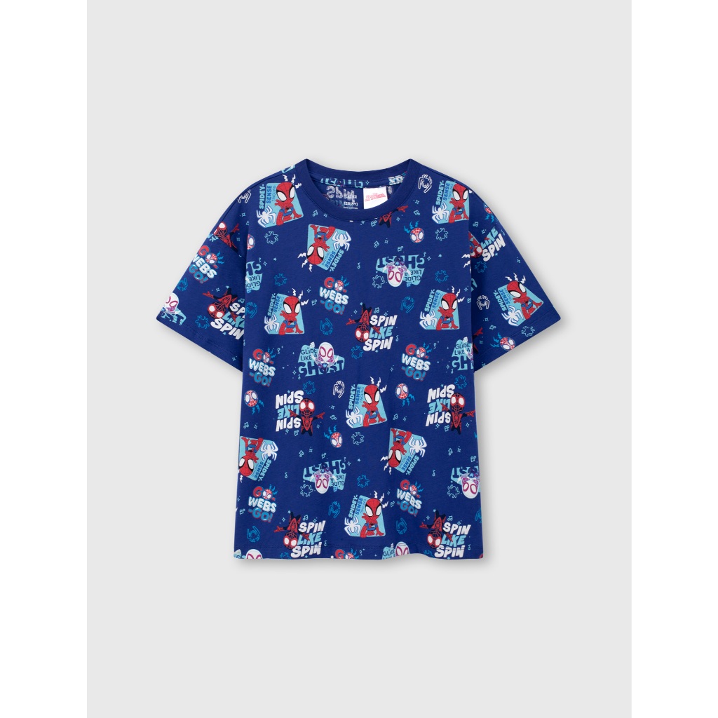 Bộ quần áo bé trai CANIFA bộ thun hè cộc tay chất cotton mềm mịn mát in họa tiết 2LS26S002
