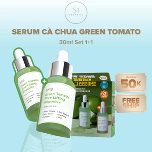 Serum Cà Chua Green Tomato Pore Lifting Ampoule 30ml Set 1+1 Hàn Quốc Dưỡng Ẩm Chăm Sóc Da Si Cosmetic