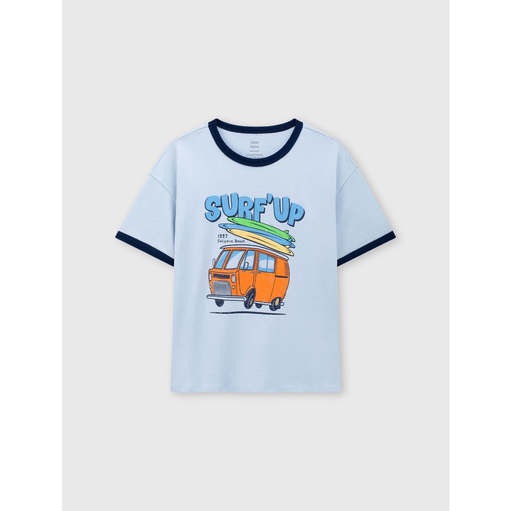 Bộ quần áo bé trai CANIFA bộ thun hè cộc tay mix quần short chất cotton mềm mại thoáng khí 2ST26S004