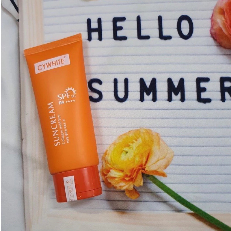 Kem Chống Nắng CYWHITE Konami Collagen Mild Sun 100ml Hàn Quốc Nâng Tông Dưỡng Ẩm Chính Hãng