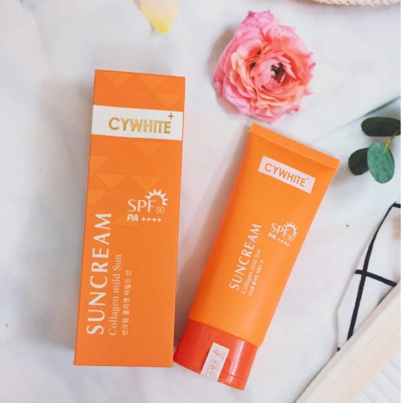 Kem Chống Nắng CYWHITE Konami Collagen Mild Sun 100ml Hàn Quốc Nâng Tông Dưỡng Ẩm Chính Hãng