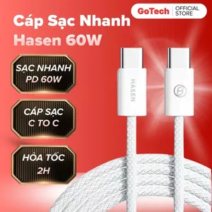 Cáp Sạc 60W Hasen HSC26 C to C – Sạc Nhanh 60W, Dây Siêu Bền Truyền Dữ Liệu Ổn Định, Bảo Hành Uy Tín