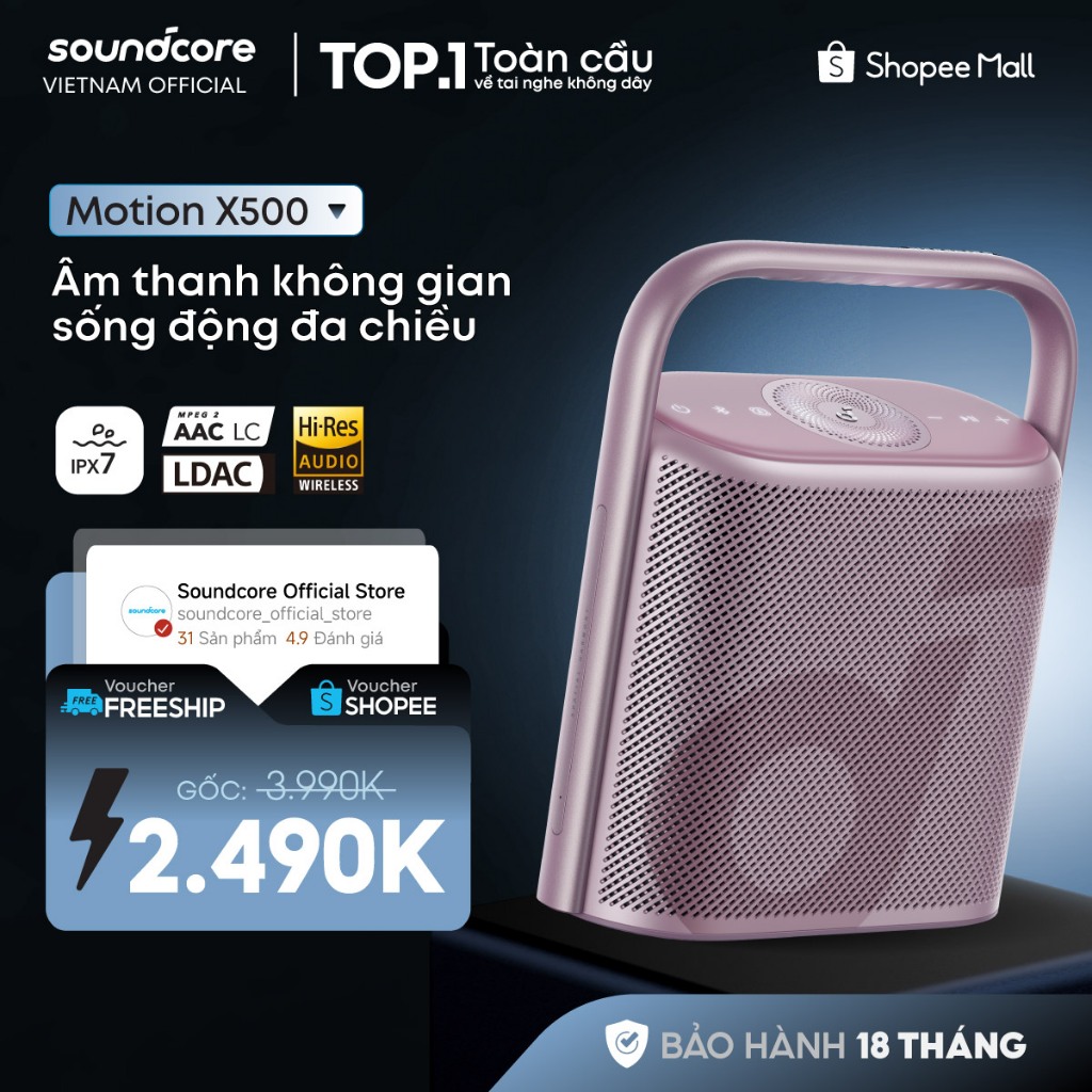 Loa bluetooth soundcore Motion X500 | Chống nước IPX7 | Công suất 40W | BigBuy360 - bigbuy360.vn