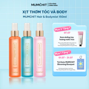 Xịt Thơm Tóc & Cơ thể MUMCHIT Hair & BodyMist lưu hương 8 tiếng, dịu nhẹ cho da nhạy cảm, đủ mùi 105ml