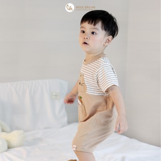M&B (3M-24M) Body đùi bé trai cộc tay Sóc & Hạt Dẻ, mềm mại thoáng mát thời trang bé trai-SOC5.25
