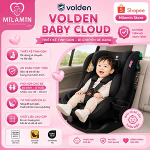 Ghế Ngồi Ô Tô Trẻ Em Volden Baby Cloud 360° | Từ Sơ Sinh Đến 12 Tuổi (40-150cm) | An Toàn Chuẩn Châu Âu