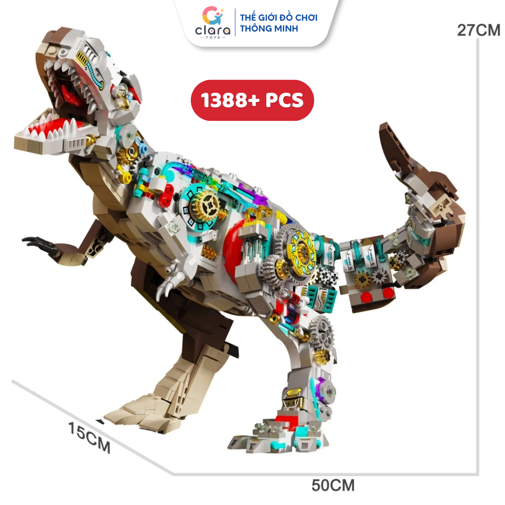 Đồ Chơi Lắp Ráp Mô Hình Cơ Khí Khủng Long Tyrannosaurus Rex 13050 1388PCS Mô Hình Lắp Ghép LEGO 3D Cơ Khí Chuyển Động