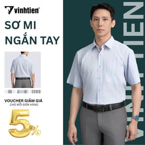 Áo Sơ Mi Nam Ngắn Tay 4673 Caro Vải Bamboo Vạt Bầu Form Regular Vĩnh Tiến 435 - Nhiều Màu