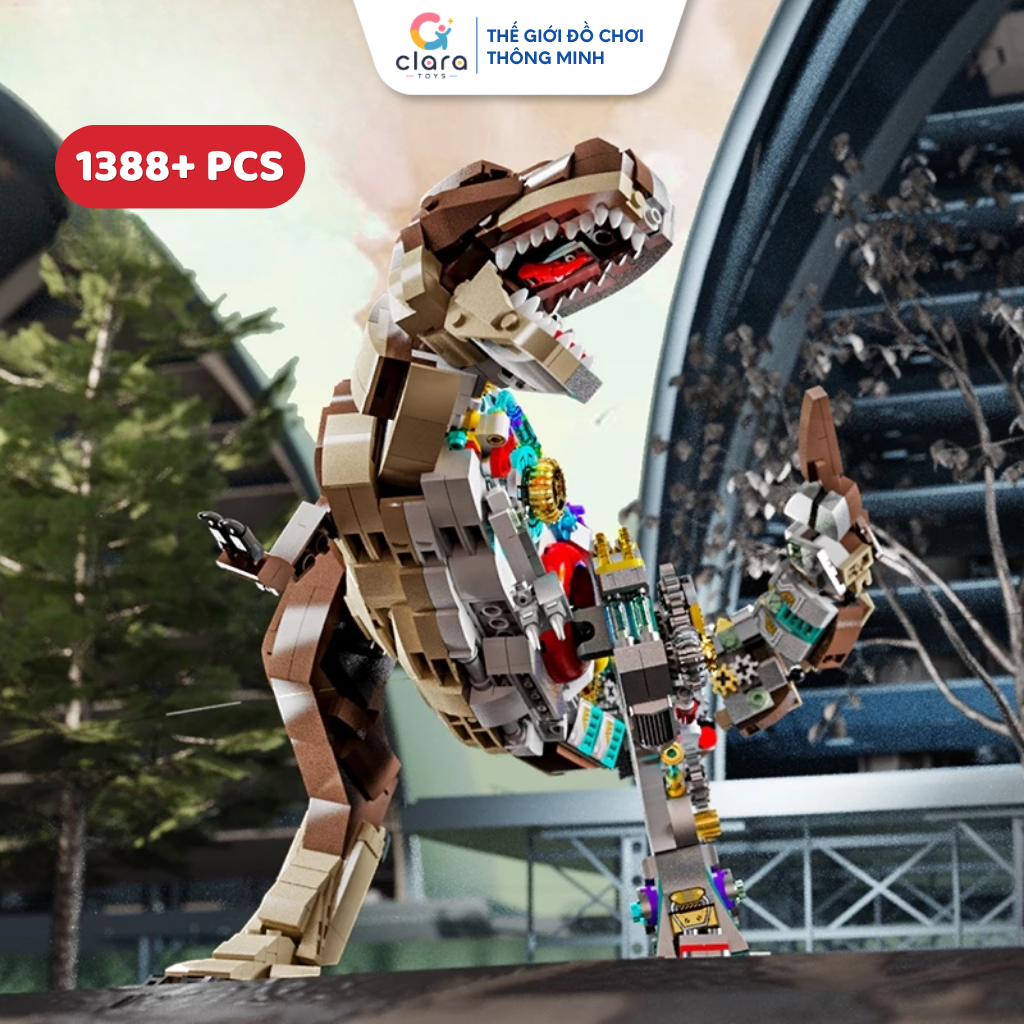 Đồ Chơi Lắp Ráp Mô Hình Cơ Khí Khủng Long Tyrannosaurus Rex 13050 1388PCS Mô Hình Lắp Ghép LEGO 3D Cơ Khí Chuyển Động