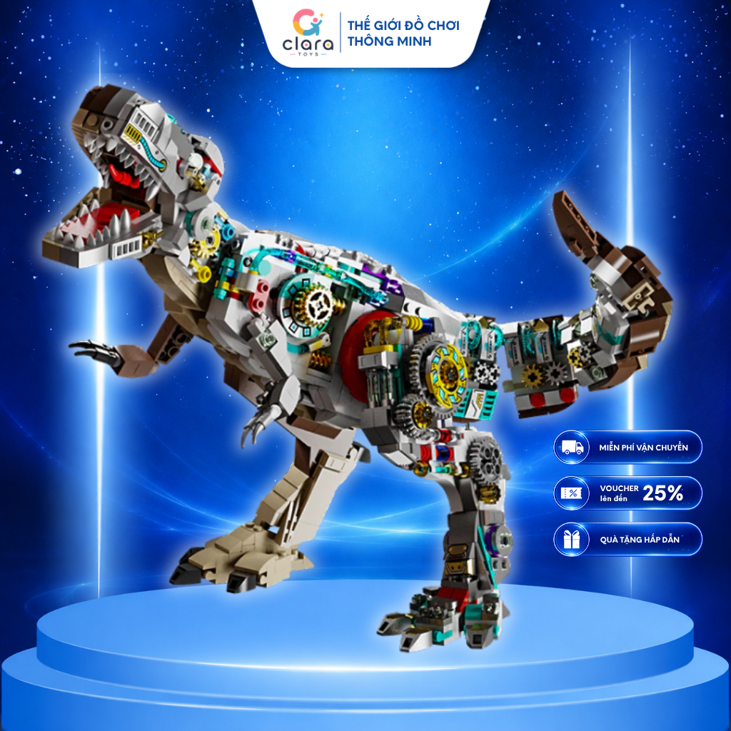 Đồ Chơi Lắp Ráp Mô Hình Cơ Khí Khủng Long Tyrannosaurus Rex 13050 1388PCS Mô Hình Lắp Ghép LEGO 3D Cơ Khí Chuyển Động