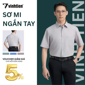 Áo Sơ Mi Nam Ngắn Tay Trơn Màu Vạt Bầu Form Regular Vĩnh Tiến 359 - Nhiều Màu