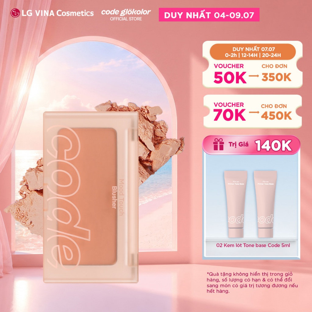 [LG Makeup VN] Phấn má hồng mịn lì Code Glokolor Mood Touch Blusher 3.5g
