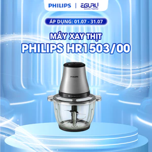 Máy xay thịt Philips HR1503/00 2 Lít 500W Cối thủy tinh - Hàng chính hãng - Bảo hành 24 tháng