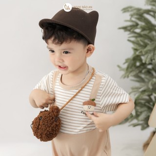 M&B (3M-24M) Bodychip cộc tay Sóc & Hạt Dẻ, mềm mại thoáng mát thời trang dành cho bé trai.