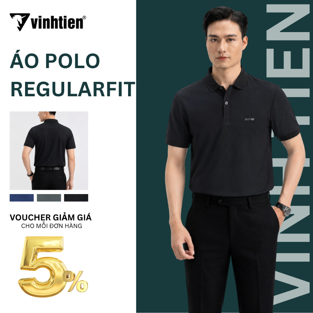 Áo Polo Nam, Áo Thun Nam Vĩnh Tiến Form Ôm Slimfit Dáng Trẻ, Thanh Lịch, Sang Trọng 329 - Nhiều Màu