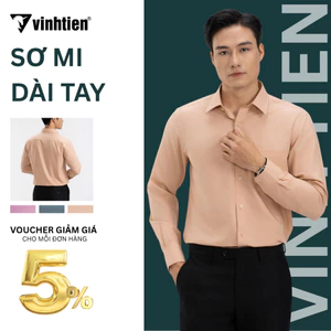 Áo Sơ Mi Nam Dài Tay 4659 Trơn Màu Vạt Bầu Form Regular Vĩnh Tiến 430 - Nhiều Màu