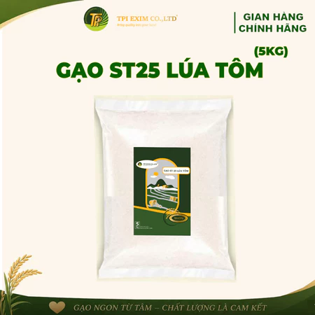 Gạo ST25 Lúa Tôm Cao Cấp – Gạo Sạch, Hạt Dài, Thơm Nhẹ, Để Nguội Vẫn Ngon