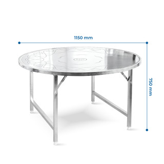 [FREESHIP] Bàn inox gấp gọn 1m2 Dona Evo QUI PHÚC, inox sáng bóng, không gỉ, bàn ăn gia đình