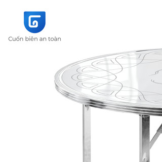 [FREESHIP] Bàn inox gấp gọn 1m2 Dona Evo QUI PHÚC, inox sáng bóng, không gỉ, bàn ăn gia đình