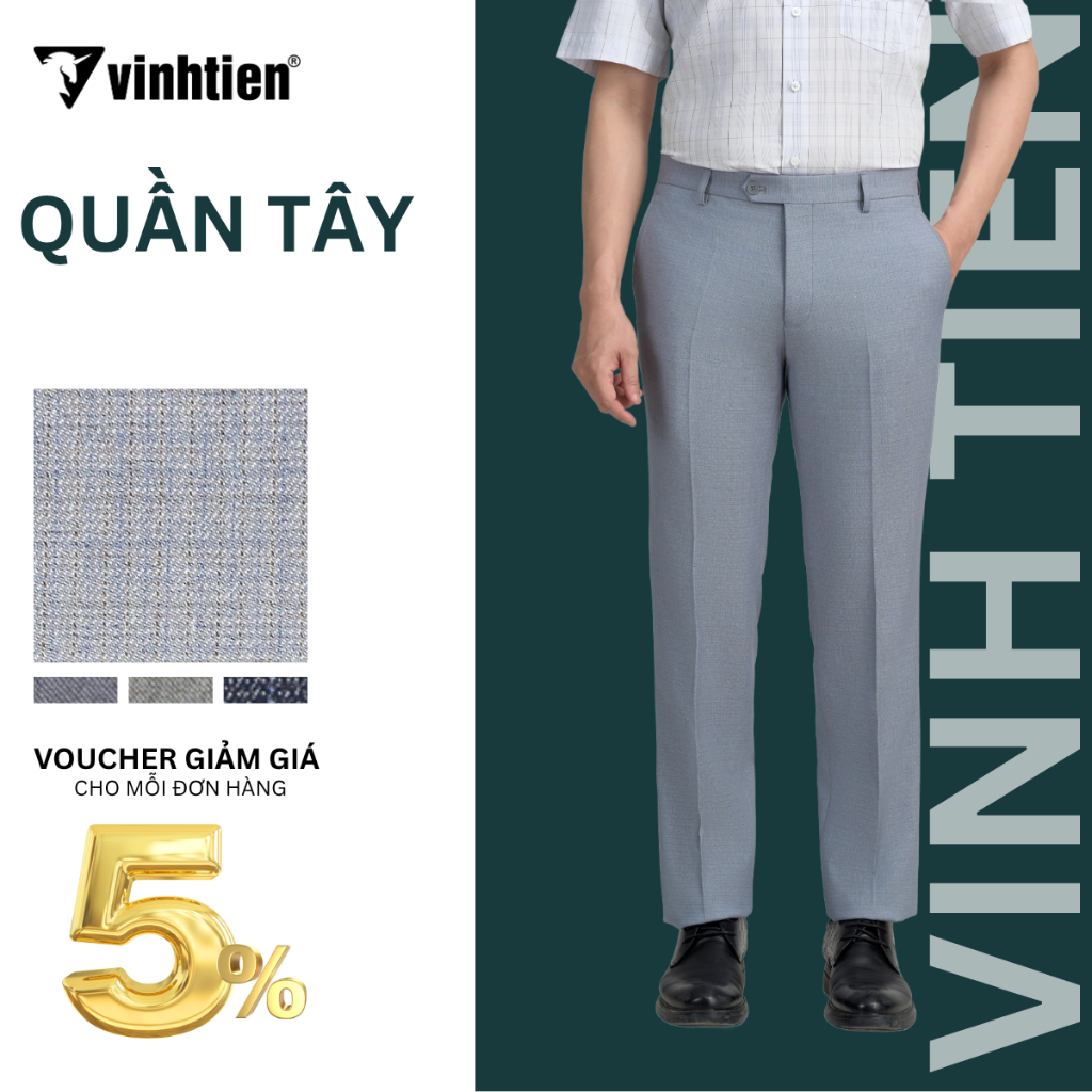 Quần Tây Nam Công Sở 0ly Classic Form Suông Vĩnh Tiến 515 - Nhiều Màu