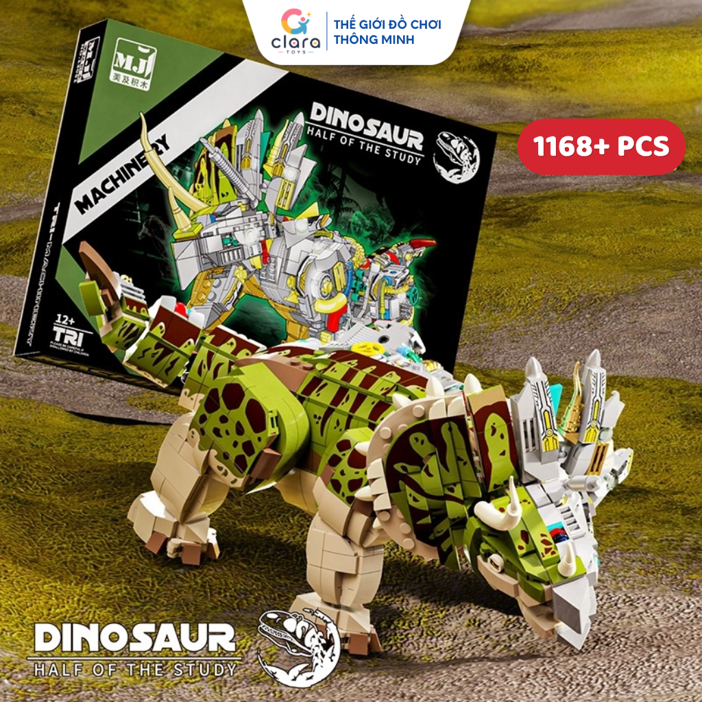 Đồ Chơi Lắp Ráp Cơ Khí Mô Hình Khủng Long Máy Siniceratops 13051 1368PCS Mô Hình Lắp Ráp 3D LEGO