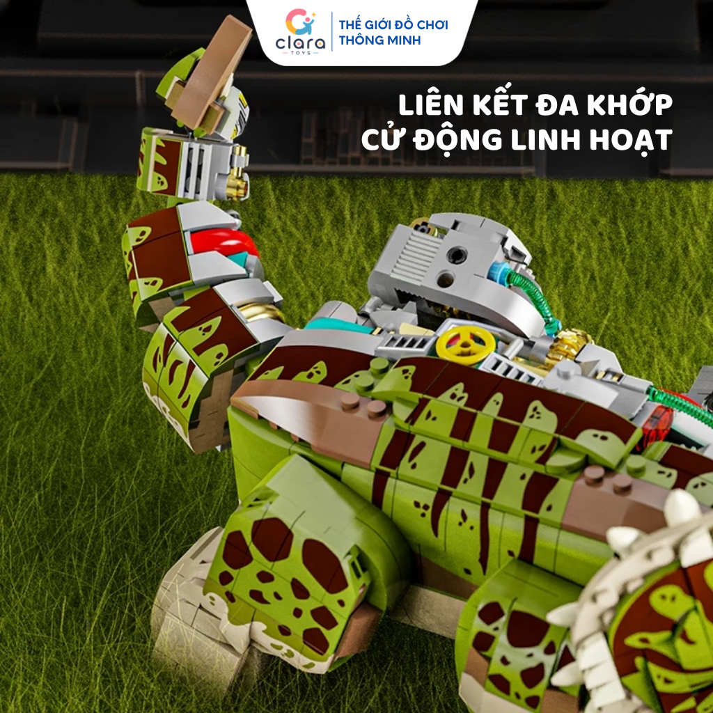 Đồ Chơi Lắp Ráp Cơ Khí Mô Hình Khủng Long Máy Siniceratops 13051 1368PCS Mô Hình Lắp Ráp 3D LEGO