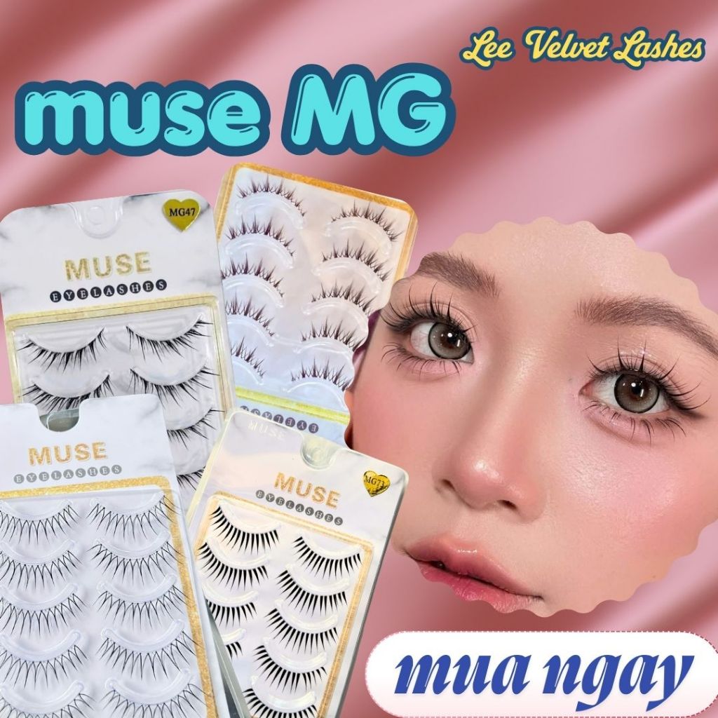 FULL MÃ MG hot_Mi gân trong Muse, Mi giả gân trong tự nhiên--LeeVelvetLashes