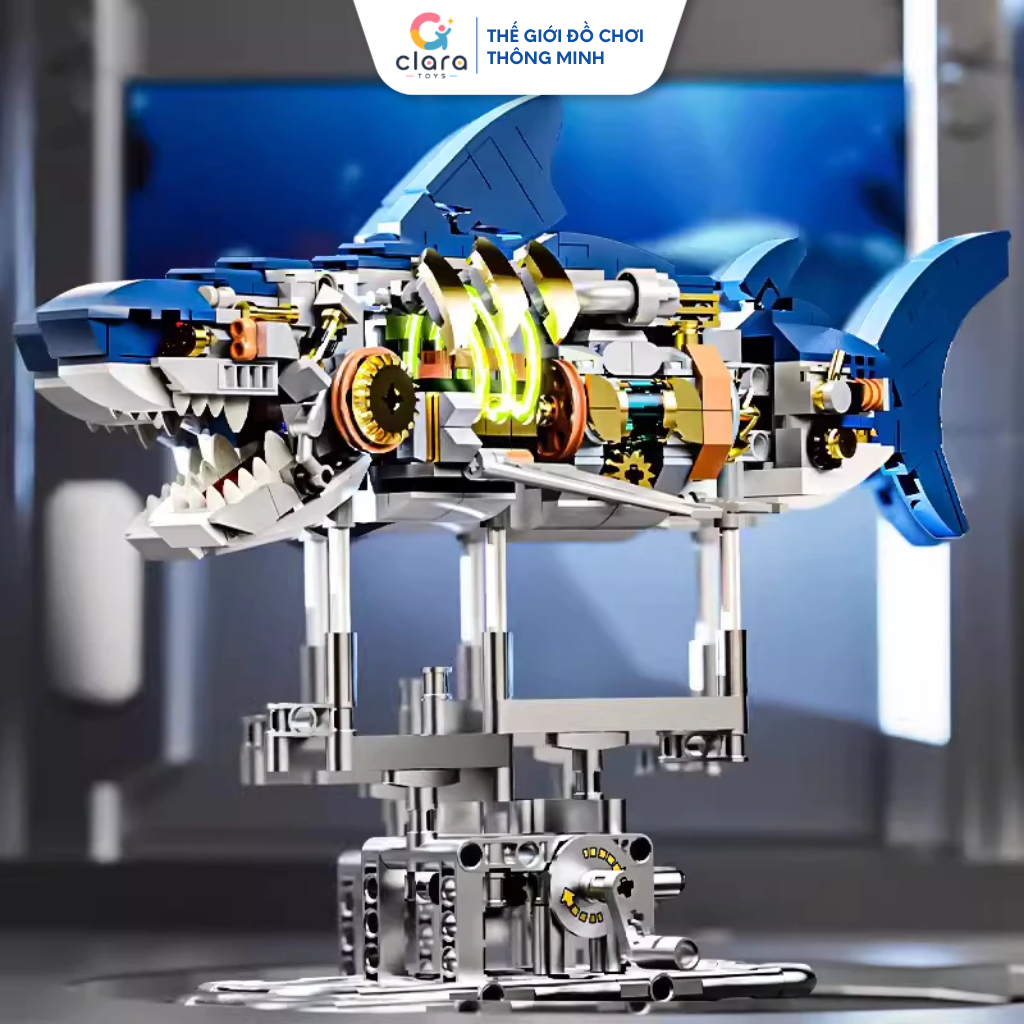 Đồ Chơi Lắp Ráp Mô Hình Cơ Khí Cá Mập 13054 687PCS Mô Hình Lắp Ráp LEGO 3D Mechanical Shark Đồ Chơi STEM 6+