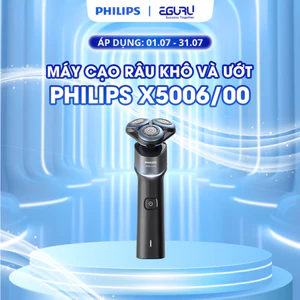 Máy Cạo Râu Khô Và Ướt Philips X5006/00, An Toàn Cho Da, Gọn Nhẹ, Tiện Lợi | Hàng Chính Hãng