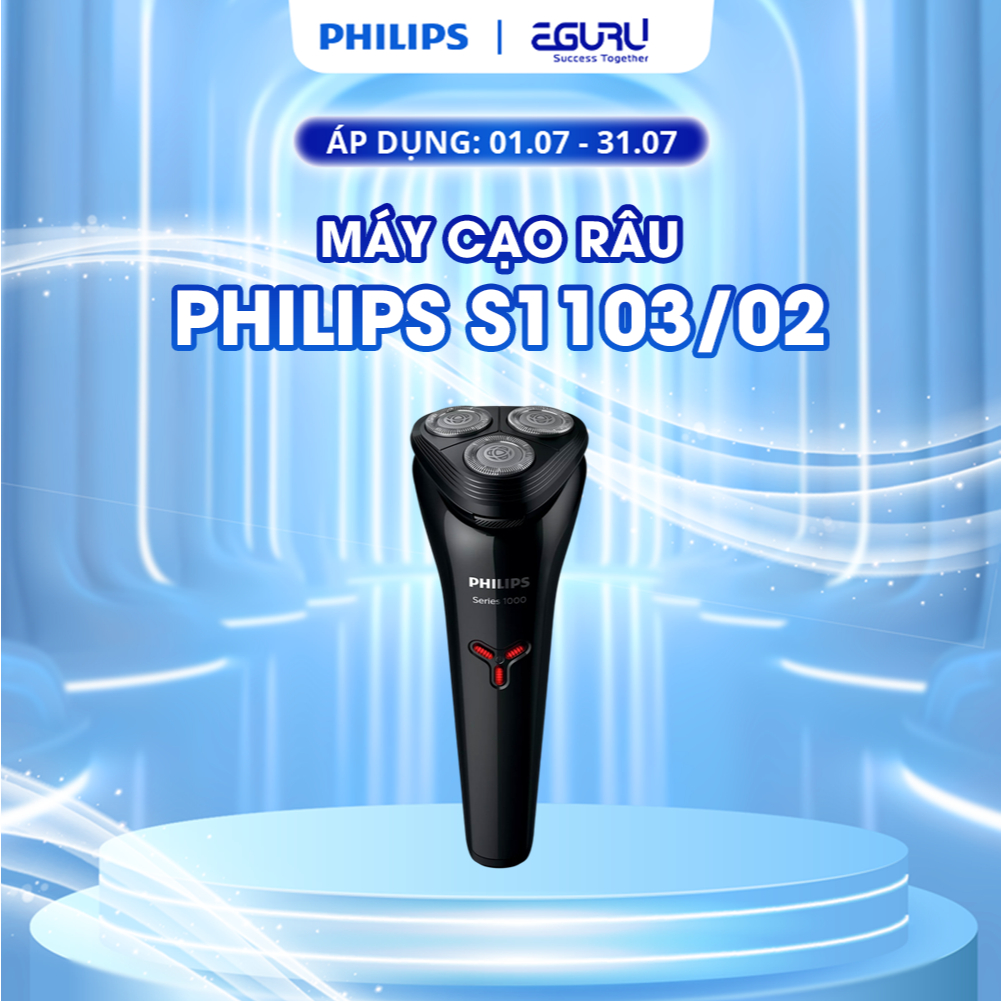 Máy Cạo Râu Du Lịch Cầm Tay PHILIPS S1103 /02, Cạo Râu Dễ Dàng, Êm Ái, Bảo Hành Chính Hãng 24 Tháng