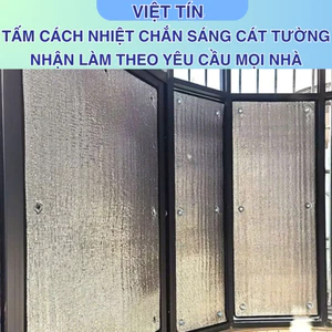 Miếng dán cửa sổ cách nhiệt, Tấm che sáng phòng ngủ chất liệu túi khí tráng 2 mặt bạc dày 5mm