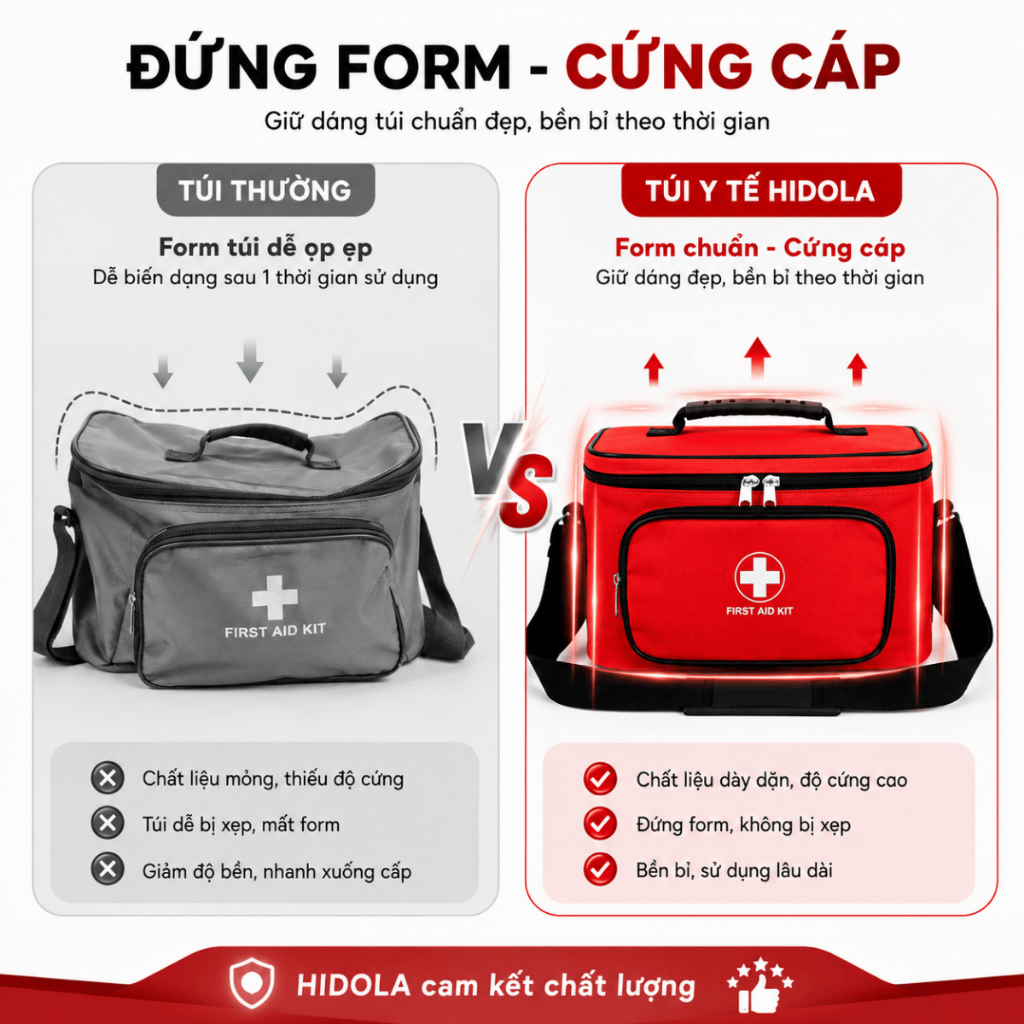 Túi Y Tế Đựng Thuốc, Túi Sơ Cứu HIDOLA Đựng Thuốc Cứu Thương Nhỏ Gọn Tiện Lợi Phù Hợp Cá Nhân 10 LÍT, 9126