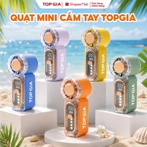 Quạt mini 5 màu Topgia cầm tay, tốc độ mạnh