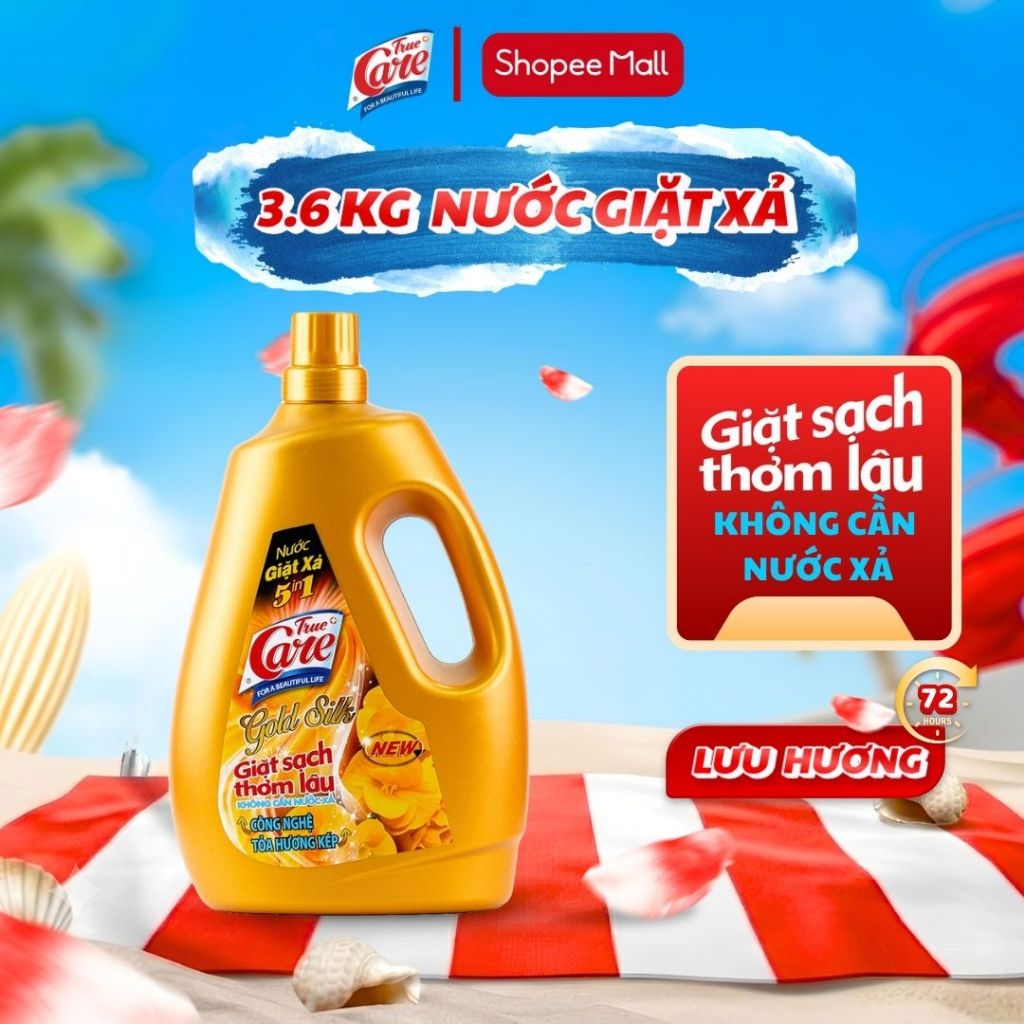 Chai Nước Giặt Xả True Care 5in1 3.6kg/Chai