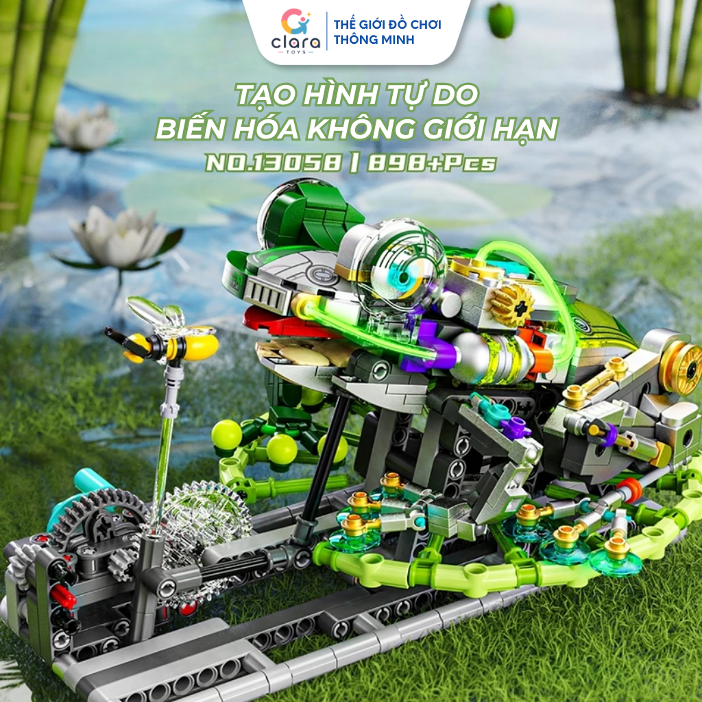 Đồ Chơi Lắp Ráp Mô Hình Cơ Khí Ếch Frog 13058 898PCS Mô Hình Lắp Ráp LEGO 3D Mô Hình Cơ Khí Chuyển Động STEM