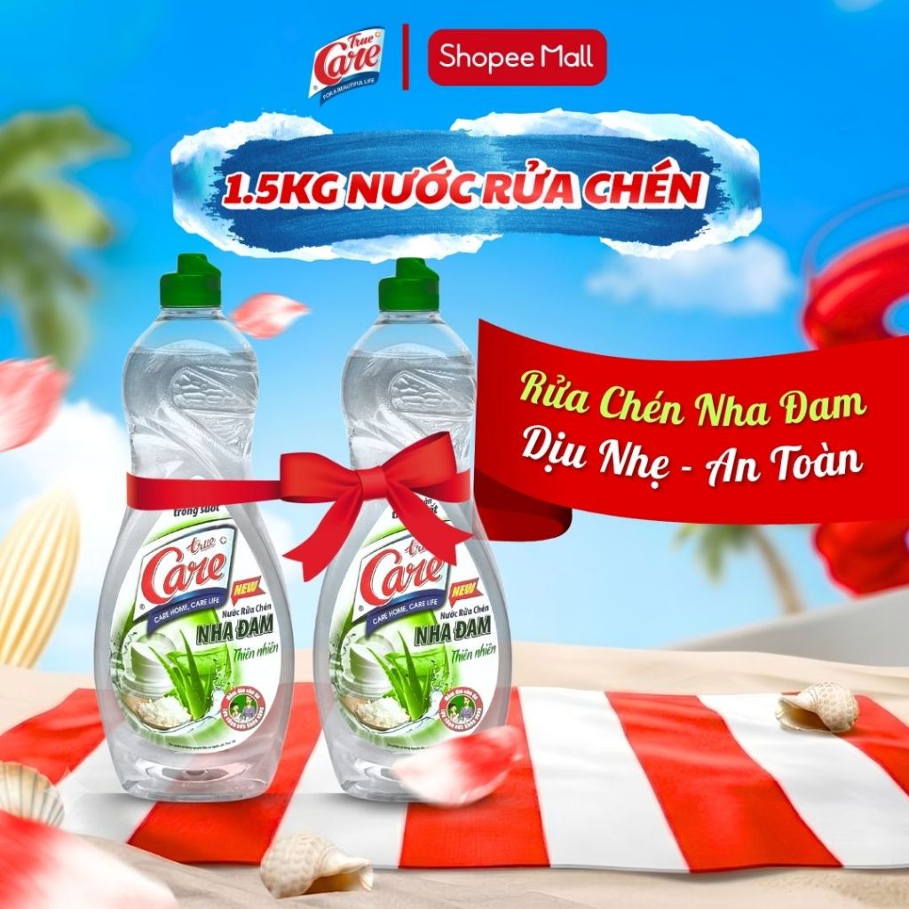 [HD] [COMBO 1.5kg] Nước Rửa Chén True Care Nha Đam - Sạch Nhanh, Nhẹ Dịu
