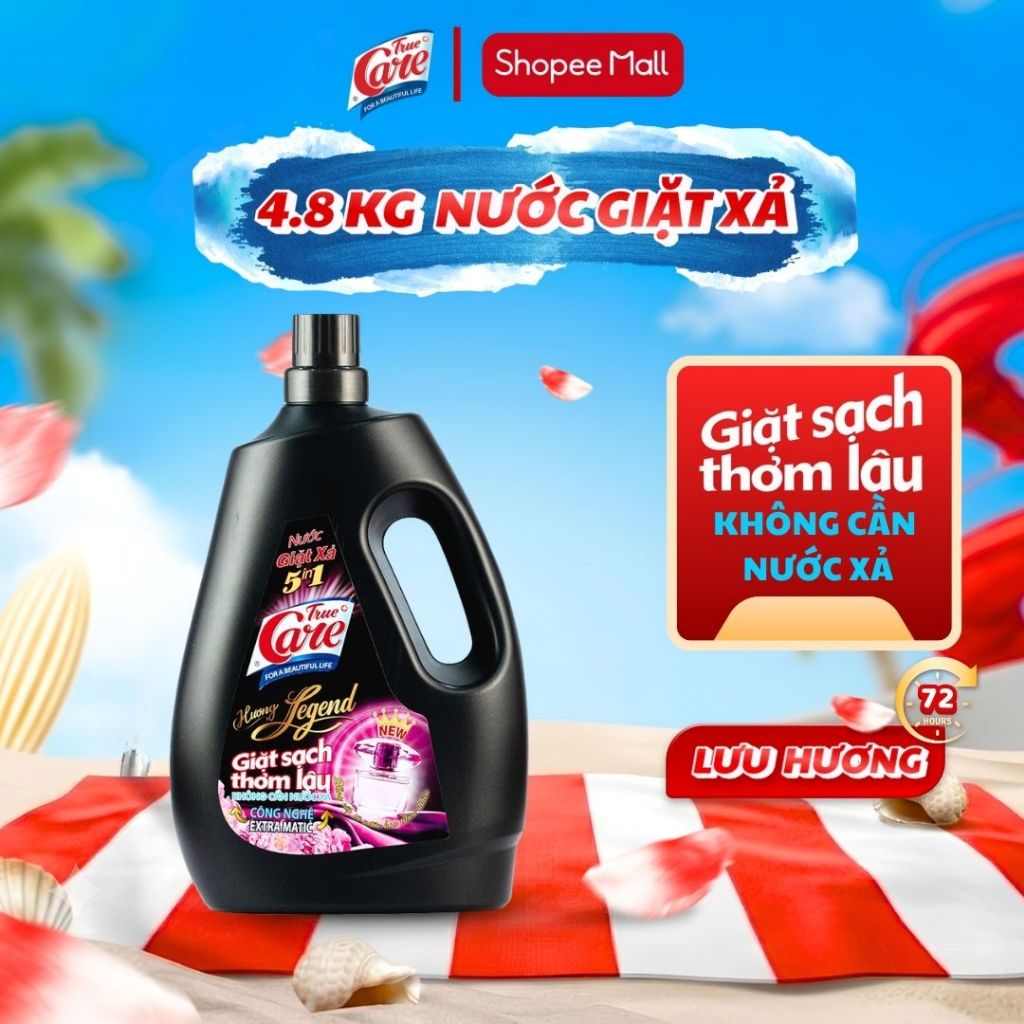 Chai Nước Giặt Xả True Care 5in1 Hương Legend (2.4Kg - 4.8Kg)