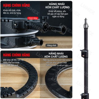 Đèn Livestream Ring Light 3 Kẹp Kèm Chân 2m1 cao cấp – Đèn Trợ Sáng Livestream, Chụp Ảnh, Quay Video, Bán Hàng