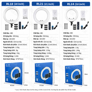 Đèn Livestream Ring Light 3 Kẹp Kèm Chân 2m1 cao cấp – Đèn Trợ Sáng Livestream, Chụp Ảnh, Quay Video, Bán Hàng