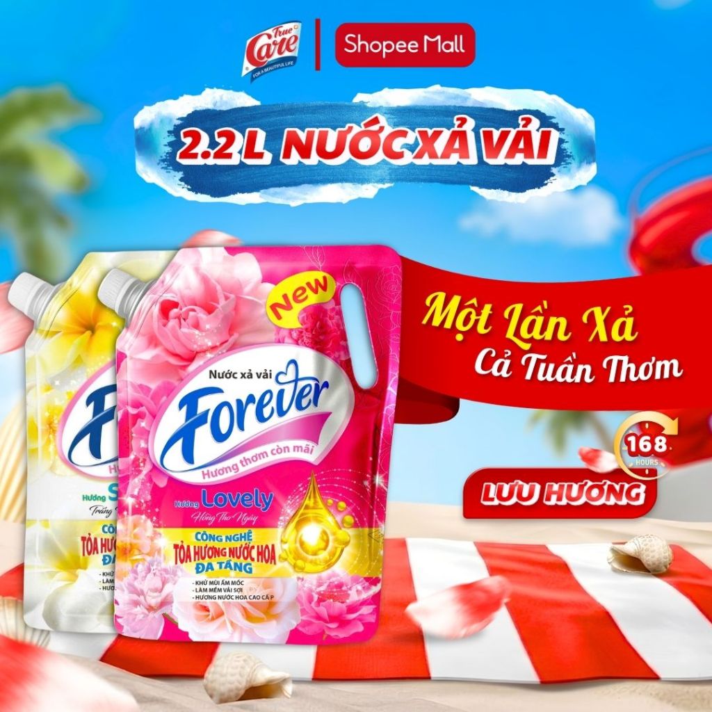 Nước Xả Vải Forever 2.2Kg Thơm Như Nước Hoa, Lưu Hương Suốt 7 Ngày.