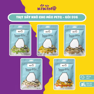 Thức Ăn Đông Khô Cho Mèo PetQ - Đủ Vị Ức Gà & Cỏ Mèo Sấy Lạnh Dinh Dưỡng