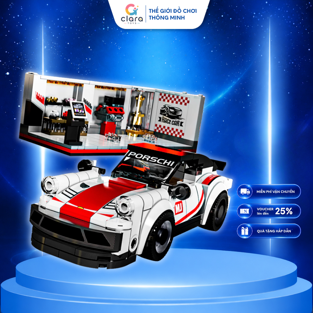 Đồ Chơi Lắp Ráp Mô Hình Siêu Xe Porsche 13080 526PCS Mô Hình Lắp Ráp LEGO 3D Xe Thể Thao STEM
