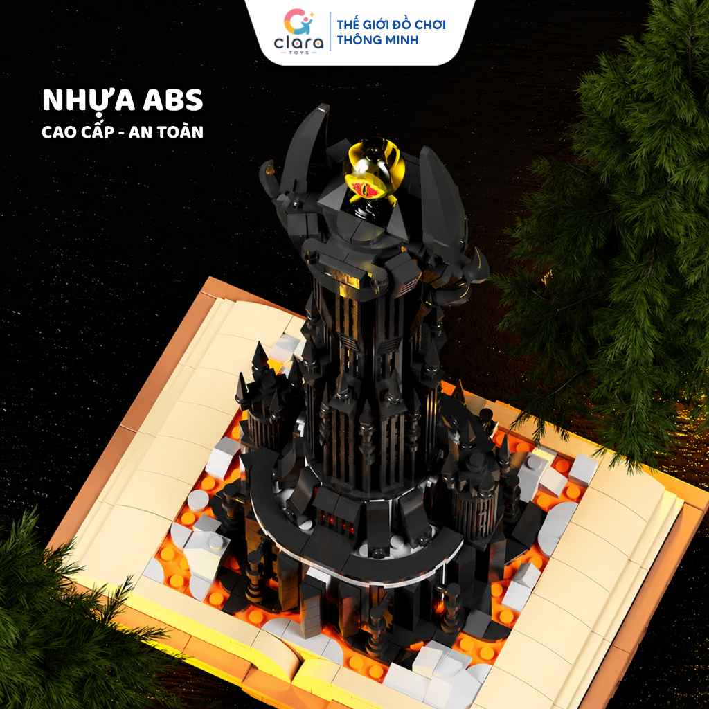 Đồ Chơi Lắp Ráp Mô Hình Lâu Đài Đen 13018 969PCS Mô Hình Lắp Ghép LEGO 3D Xếp Hình STEM Quà Tặng 12+